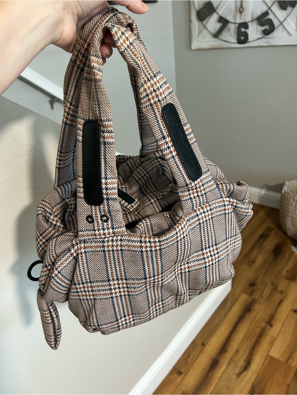 See by Chloé Joy Rider Houndstooth Fabric Handbag